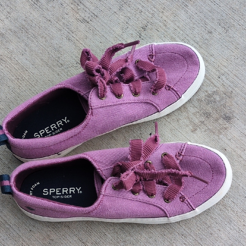Sperry Womens Purple Casual Walking Sneakers Size 6.5